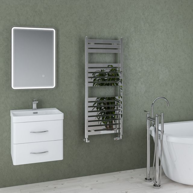 Alt Tag Template: Buy Eastbrook Staverton Steel Chrome Heated Towel Rail 1200mm H x 600mm W Dual Fuel - Thermostatic by Eastbrook for only £548.38 in Eastbrook Co., Dual Fuel Thermostatic Towel Rails at Main Website Store, Main Website. Shop Now
