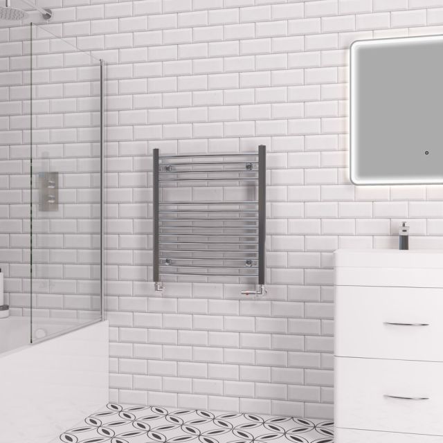 Alt Tag Template: Buy Eastbrook Biava Multirail Steel Chrome Curved Heated Towel Rail 688mm H x 600mm W Electric Only - Thermostatic by Eastbrook for only £334.62 in Eastbrook Co., Electric Thermostatic Towel Rails Vertical at Main Website Store, Main Website. Shop Now