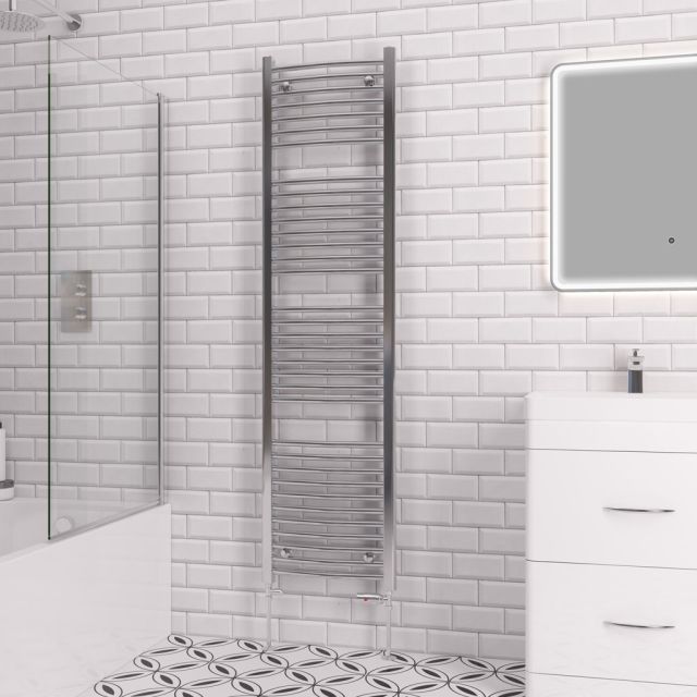 Alt Tag Template: Buy Eastbrook Biava Multirail Steel Chrome Curved Heated Towel Rail 1720mm H x 450mm W Electric Only - Thermostatic by Eastbrook for only £484.06 in Eastbrook Co., Electric Thermostatic Towel Rails Vertical at Main Website Store, Main Website. Shop Now