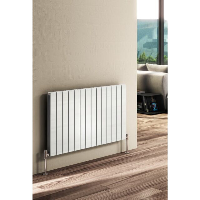 Alt Tag Template: Buy Reina Flat Steel White Horizontal Designer Radiator 600mm H x 440mm W Single Panel Dual Fuel - Standard by Reina for only £194.90 in Reina, Reina Designer Radiators, Dual Fuel Standard Horizontal Radiators at Main Website Store, Main Website. Shop Now