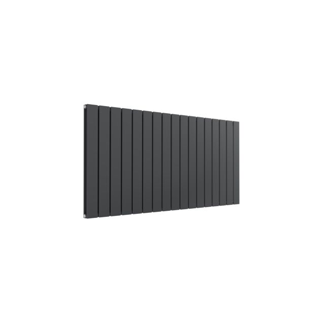 Alt Tag Template: Buy Reina Flat Steel Anthracite Horizontal Designer Radiator 600mm H x 1254mm W Double Panel Central Heating by Reina for only £374.98 in Radiators, Designer Radiators, Horizontal Designer Radiators, 4000 to 4500 BTUs Radiators, Reina Designer Radiators, Anthracite Horizontal Designer Radiators at Main Website Store, Main Website. Shop Now