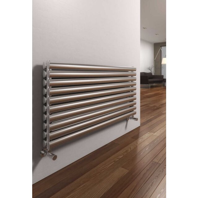 Alt Tag Template: Buy Reina Artena Stainless Steel Brushed Horizontal Designer Radiator 590mm H x 600mm W Double Panel Electric Only - Standard by Reina for only £504.64 in Reina Designer Radiators, Electric Standard Radiators Horizontal at Main Website Store, Main Website. Shop Now