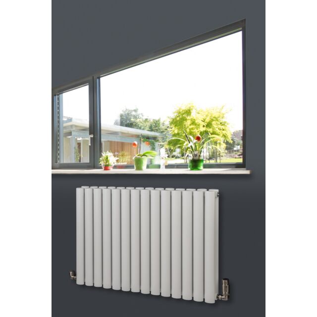 Alt Tag Template: Buy MaxtherM Eliptical Tube Double Panel Horizontal Designer Radiator 600mm High x 410mm Wide, White - 1660 BTU's by MaxtherM for only £182.28 in SALE, MaxtherM, Maxtherm Designer Radiators, 1500 to 2000 BTUs Radiators at Main Website Store, Main Website. Shop Now
