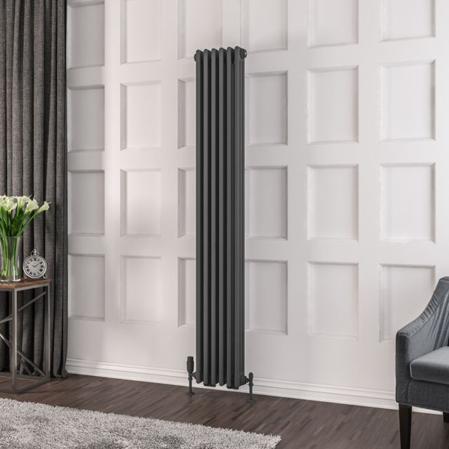 Alt Tag Template: Buy Eastbrook Rivassa Matt Anthracite 3 Column Vertical Radiator 1800mm H x 293mm W Central Heating by Eastbrook for only £361.30 in Radiators, Eastbrook Co., Column Radiators, Vertical Column Radiators, 4000 to 4500 BTUs Radiators, Anthracite Column Radiators Vertical at Main Website Store, Main Website. Shop Now
