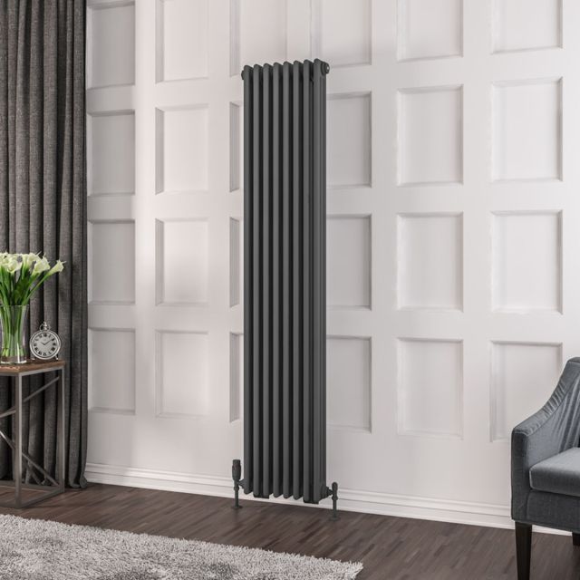 Alt Tag Template: Buy Eastbrook Rivassa Matt Anthracite 3 Column Vertical Radiator 1800mm H x 383mm W Central Heating by Eastbrook for only £432.34 in Radiators, Eastbrook Co., Column Radiators, Vertical Column Radiators, 5500 to 6000 BTUs Radiators, Anthracite Column Radiators Vertical at Main Website Store, Main Website. Shop Now