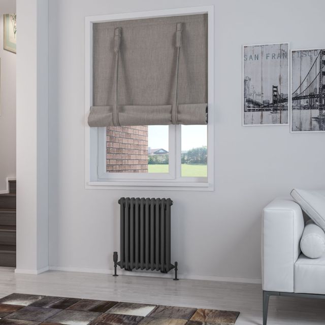 Alt Tag Template: Buy Eastbrook Rivassa 2 column radiator 600mm H x 473mm W Matt Anthracite - Dual Fuel - Standard by Eastbrook for only £396.29 in Eastbrook Co., Dual Fuel Standard Horizontal Radiators at Main Website Store, Main Website. Shop Now
