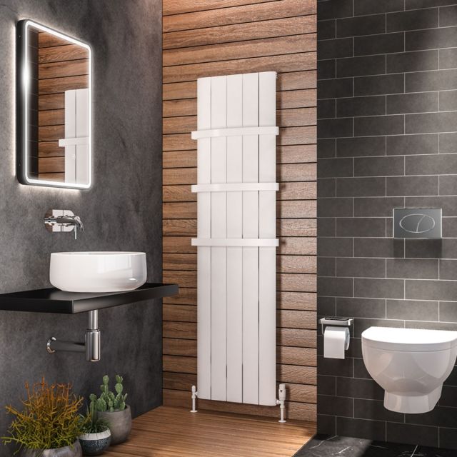 Alt Tag Template: Buy Eastbrook Peretti Aluminium Matt White Vertical Designer Radiator 1800mm H x 470mm W Electric Only - Standard by Eastbrook for only £599.36 in Eastbrook Co., Electric Standard Radiators Vertical at Main Website Store, Main Website. Shop Now