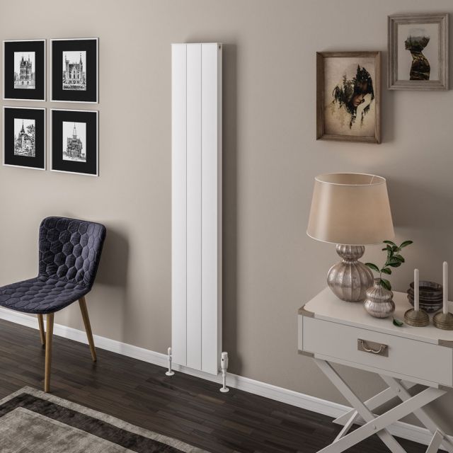 Alt Tag Template: Buy Eastbrook Vesima Matt White Aluminium Vertical Designer Radiator 1800mm H x 303mm W Dual Fuel - Standard by Eastbrook for only £508.54 in Eastbrook Co., Dual Fuel Standard Vertical Radiators at Main Website Store, Main Website. Shop Now