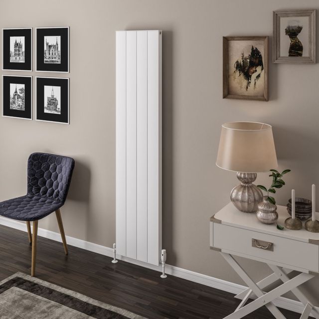 Alt Tag Template: Buy Eastbrook Vesima Matt White Aluminium Vertical Designer Radiator 1800mm H x 403mm W Dual Fuel - Standard by Eastbrook for only £598.14 in Eastbrook Co., Dual Fuel Standard Vertical Radiators at Main Website Store, Main Website. Shop Now
