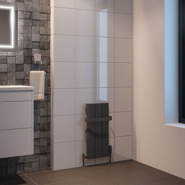 Alt Tag Template: Buy Eastbrook Peretti Aluminium Matt Anthracite Vertical Designer Radiator 600mm H x 280mm W Electric Only - Standard by Eastbrook for only £309.23 in Eastbrook Co., Electric Standard Radiators Vertical at Main Website Store, Main Website. Shop Now