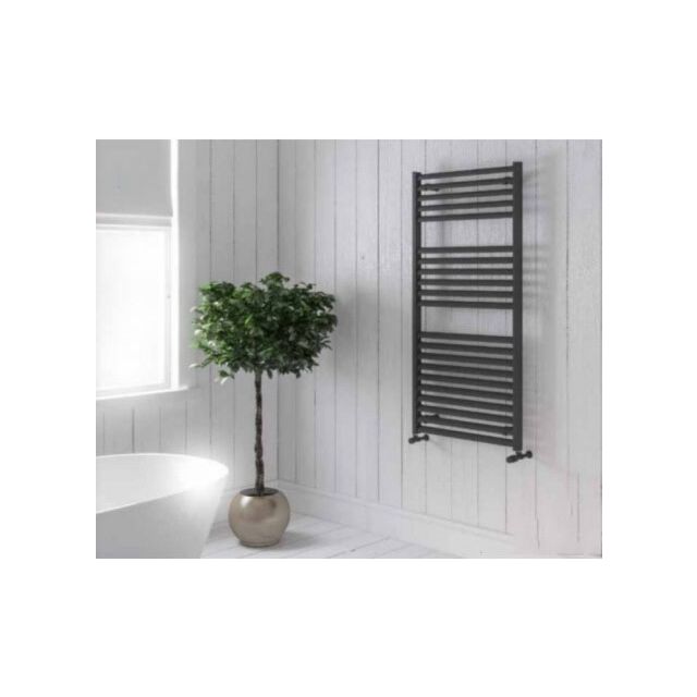 Alt Tag Template: Buy Eastbrook Velor Straight Aluminium Towel Rail 600mm H x 500mm W Matt Anthracite - Electric Only Standard by Eastbrook for only £275.14 in Eastbrook Co., Electric Standard Ladder Towel Rails at Main Website Store, Main Website. Shop Now
