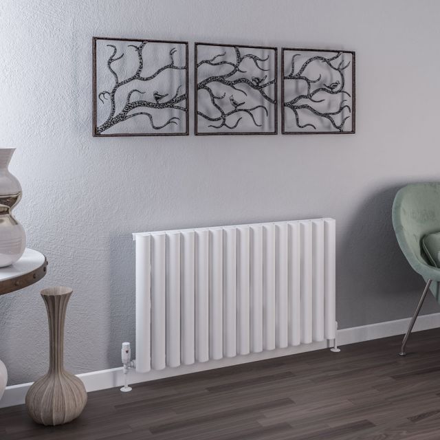 Alt Tag Template: Buy Eastbrook Burford Horizontal Aluminium Radiator 600mm H x 1185mm W Matt White - Electric Only Thermostatic by Eastbrook for only £856.80 in Eastbrook Co., Electric Thermostatic Horizontal Radiators at Main Website Store, Main Website. Shop Now