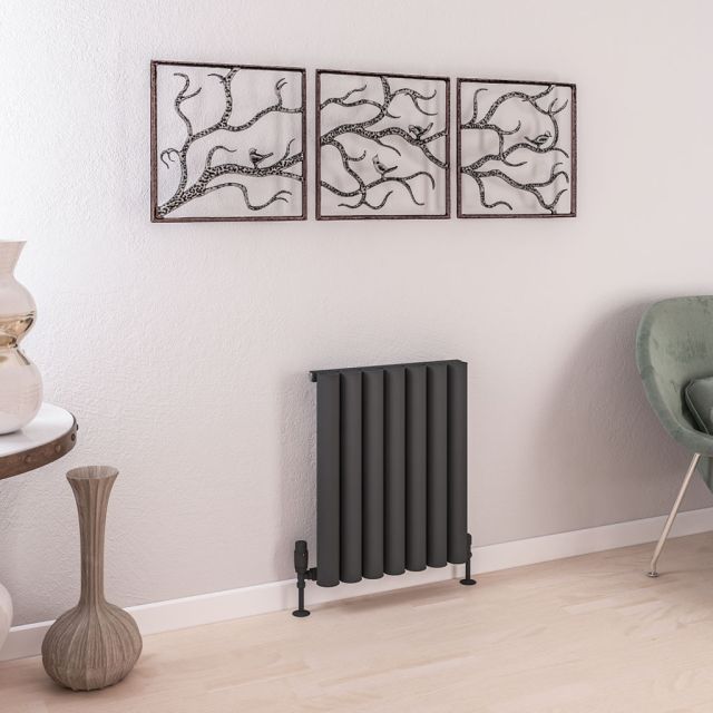Alt Tag Template: Buy Eastbrook Burford Horizontal Aluminium Radiator 600mm H x 485mm W Matt Anthracite - Electric Only Thermosttaic by Eastbrook for only £454.50 in Eastbrook Co., Electric Thermostatic Horizontal Radiators at Main Website Store, Main Website. Shop Now