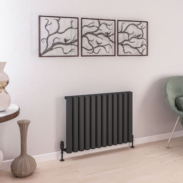 Alt Tag Template: Buy Eastbrook Burford Horizontal Aluminium Radiator 600mm H x 1045mm W Matt Anthracite - Dual Fuel Thermostatic by Eastbrook for only £868.30 in Eastbrook Co., Dual Fuel Thermostatic Horizontal Radiators at Main Website Store, Main Website. Shop Now