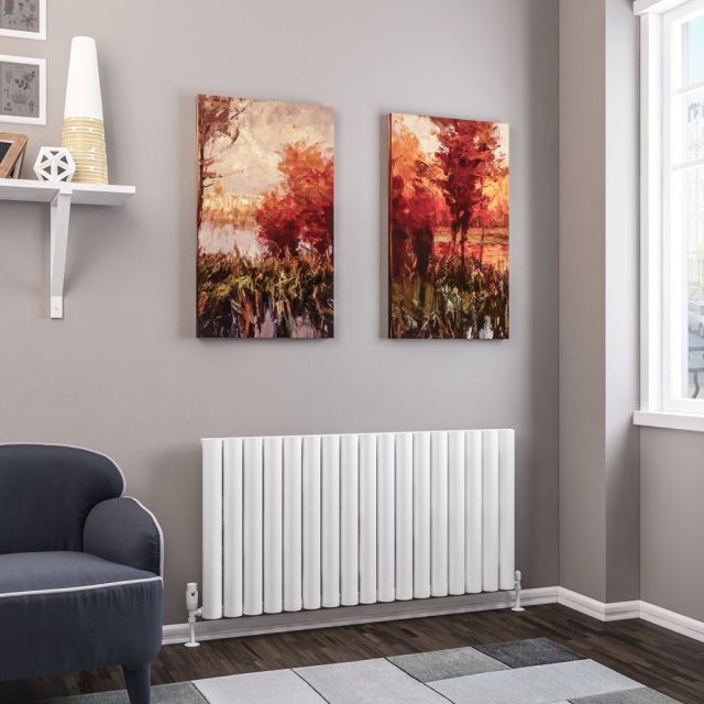 Alt Tag Template: Buy Eastbrook Kelmscott Horizontal Aluminium Radiator 600mm H x 1185mm W - Matt White - Dual Fuel Thermostatic by Eastbrook for only £868.13 in Eastbrook Co., Dual Fuel Thermostatic Horizontal Radiators at Main Website Store, Main Website. Shop Now