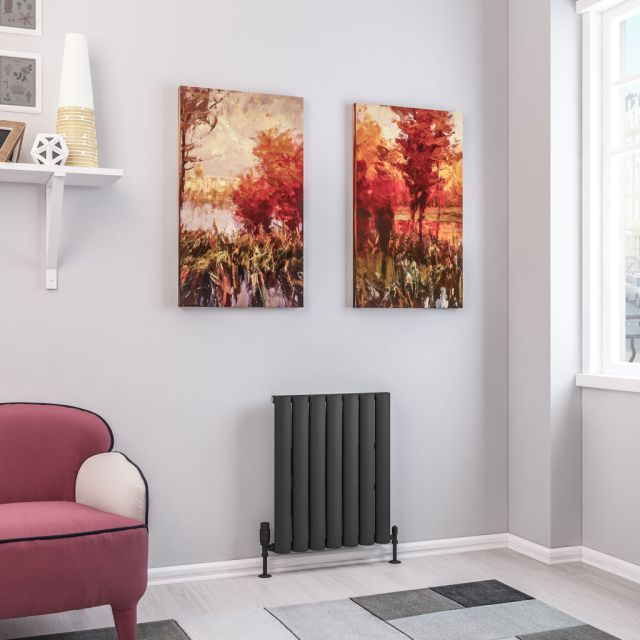 Alt Tag Template: Buy Eastbrook Kelmscott Horizontal Aluminium Radiator 600mm H x 485mm W - Matt Anthracite - Central Heating by Eastbrook for only £322.37 in Radiators, Aluminium Radiators, View All Radiators, Eastbrook Co., Eastbrook Co. Radiators at Main Website Store, Main Website. Shop Now