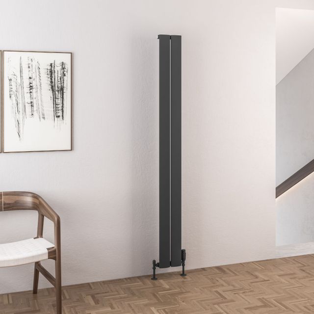 Alt Tag Template: Buy Eastbrook Malmesbury 1800mm H x 185mm W Vertical Aluminium Radiator Matt Anthracite - Dual Fuel Standard by Eastbrook for only £357.12 in Eastbrook Co., Dual Fuel Standard Vertical Radiators at Main Website Store, Main Website. Shop Now