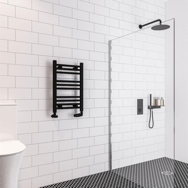 Alt Tag Template: Buy Eastbrook Wingrave Steel Matt Black Straight Heated Towel Rail 600mm H x 400mm W Electric Only - Standard by Eastbrook for only £157.76 in Towel Rails, Eastbrook Co., Heated Towel Rails Ladder Style, Eastbrook Co. Heated Towel Rails, Black Ladder Heated Towel Rails at Main Website Store, Main Website. Shop Now