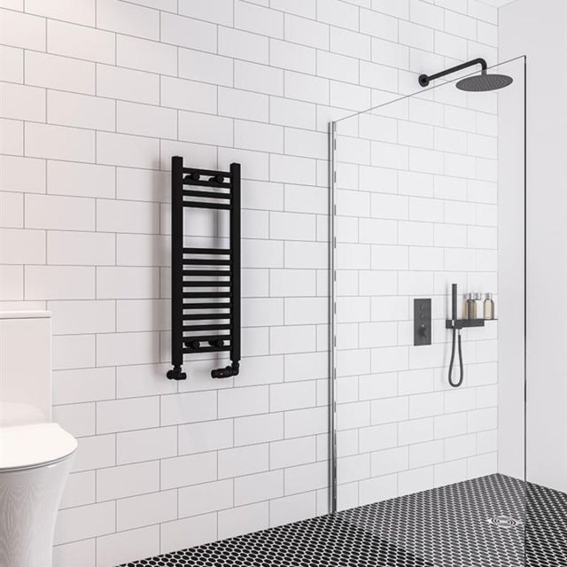 Alt Tag Template: Buy Eastbrook Wingrave Steel Matt Black Straight Heated Towel Rail 800mm H x 300mm W Electric Only - Thermostatic by Eastbrook for only £177.76 in Towel Rails, Electric Thermostatic Towel Rails, Eastbrook Co., Heated Towel Rails Ladder Style, Electric Thermostatic Towel Rails Vertical, Eastbrook Co. Heated Towel Rails, Black Ladder Heated Towel Rails at Main Website Store, Main Website. Shop Now