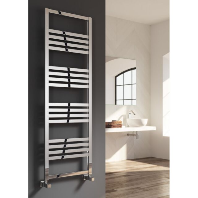 Alt Tag Template: Buy Reina Bolca Aluminium Designer Heated Towel Rail 870mm H x 485mm W Polished Central Heating by Reina for only £282.72 in Reina, 2500 to 3000 BTUs Towel Rails at Main Website Store, Main Website. Shop Now