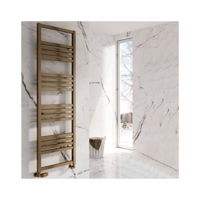 Alt Tag Template: Buy Reina Bolca Aluminium Designer Heated Towel Rail 870mm H x 485mm W Bronze Satin Electric Only - Standard by Reina for only £352.72 in Reina, Electric Standard Designer Towel Rails at Main Website Store, Main Website. Shop Now