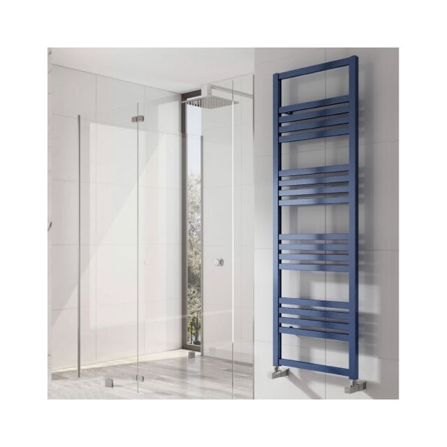 Alt Tag Template: Buy Reina Bolca Aluminium Designer Heated Towel Rail 1530mm H x 485mm W Blue Satin Dual Fuel - Standard by Reina for only £618.24 in Reina, Dual Fuel Standard Towel Rails at Main Website Store, Main Website. Shop Now