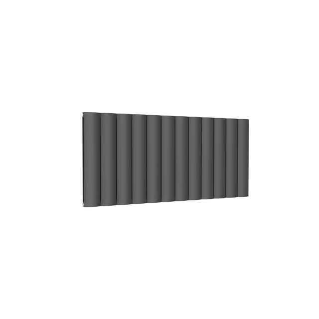 Alt Tag Template: Buy Reina Belva Aluminium Anthracite Double Panel Horizontal Designer Radiator 600mm x 1244mm - Dual Fuel - Standard by Reina for only £560.70 in Shop By Brand, Radiators, Dual Fuel Radiators, View All Radiators, Reina, Dual Fuel Standard Radiators, Dual Fuel Standard Horizontal Radiators at Main Website Store, Main Website. Shop Now