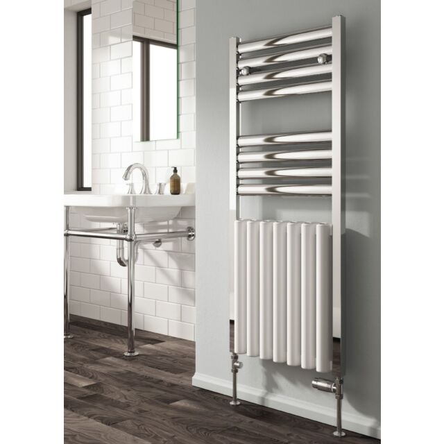 Alt Tag Template: Buy Reina Burton Aluminium Heated Towel Rail 1180mm H x 485mm W Polished White Dual Fuel - Standard by Reina for only £707.52 in Shop By Brand, Towel Rails, Reina, Traditional Heated Towel Rails, Floor Standing Traditional Heated Towel Rails, Reina Heated Towel Rails at Main Website Store, Main Website. Shop Now