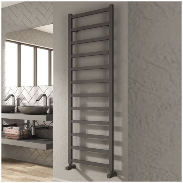 Alt Tag Template: Buy Reina Fano Aluminium Designer Heated Towel Rail 1500mm H x 485mm W Anthracite Central Heating by Reina for only £337.50 in Autumn Sale, Reina, 3000 to 3500 BTUs Towel Rails at Main Website Store, Main Website. Shop Now