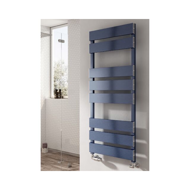 Alt Tag Template: Buy Reina Fermo Aluminium Designer Heated Towel Rail 1190mm H x 480mm W Blue Satin Dual Fuel - Standard by Reina for only £506.64 in Reina, Dual Fuel Standard Towel Rails at Main Website Store, Main Website. Shop Now