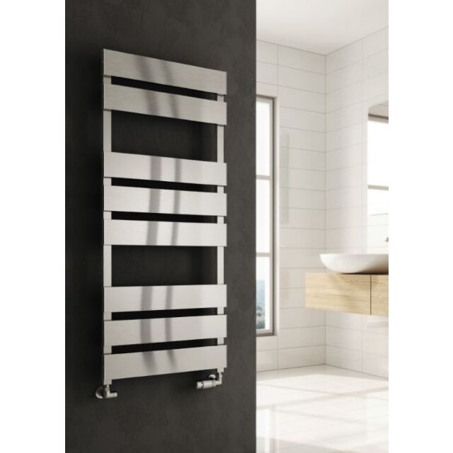 Alt Tag Template: Buy Reina Fermo Aluminium Designer Heated Towel Rail 1190mm H x 480mm W Brushed Dual Fuel - Standard by Reina for only £451.58 in Reina, Dual Fuel Standard Towel Rails at Main Website Store, Main Website. Shop Now