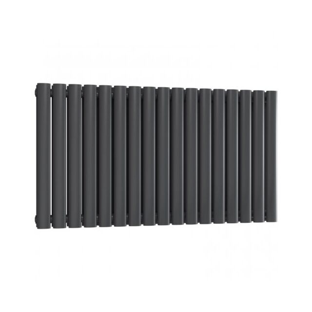 Alt Tag Template: Buy Reina Neval Aluminium Double Panel Horizontal Radiator 600mm H x 994mm W Anthracite Dual Fuel Thermostatic by Reina for only £774.72 in Reina, Reina Designer Radiators, Dual Fuel Thermostatic Horizontal Radiators at Main Website Store, Main Website. Shop Now