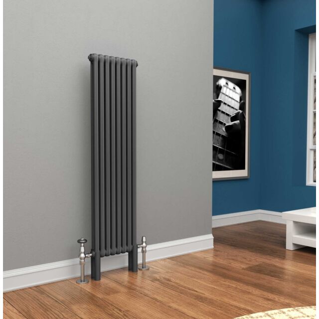 Alt Tag Template: Buy TradeRad Premium Anthracite Vertical 2 Column Radiator 1500mm H x 384mm W by TradeRad for only £264.83 in Autumn Sale, Radiators, Column Radiators, Vertical Column Radiators, Anthracite Column Radiators Vertical at Main Website Store, Main Website. Shop Now