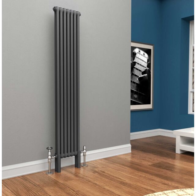 Alt Tag Template: Buy TradeRad Premium Anthracite Vertical 2 Column Radiator 1800mm H x 339mm W by TradeRad for only £247.07 in Autumn Sale, Radiators, Column Radiators, Vertical Column Radiators, Anthracite Column Radiators Vertical at Main Website Store, Main Website. Shop Now
