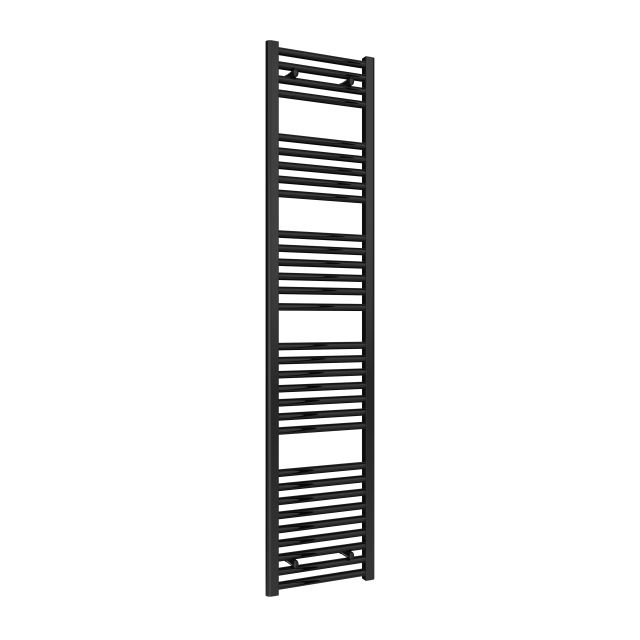 Alt Tag Template: Buy Reina Diva Steel Straight Black Heated Towel Rail 1800mm H x 400mm W Dual Fuel - Thermostatic by Reina for only £249.78 in Reina, Dual Fuel Thermostatic Towel Rails at Main Website Store, Main Website. Shop Now