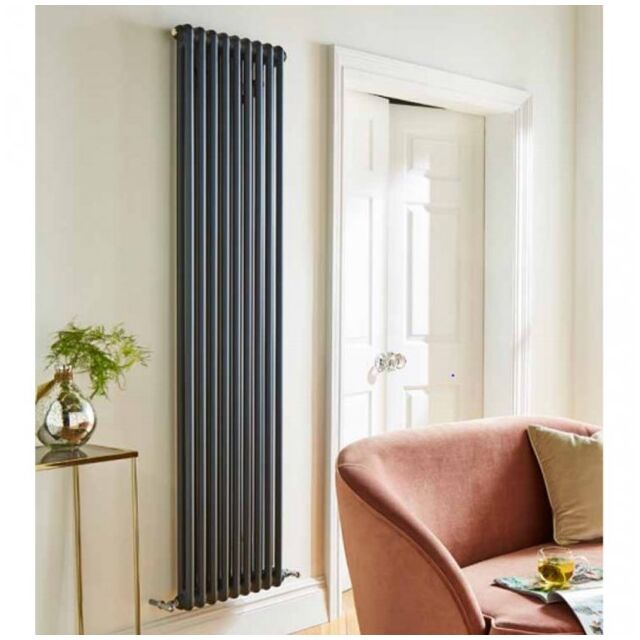 Alt Tag Template: Buy Kartell Laser Klassic Steel Anthracite Vertical 2 Column Radiator 1800mm H x 425mm W by Kartell for only £382.84 in Shop By Brand, Radiators, Kartell UK, Column Radiators, Kartell UK Radiators, Vertical Column Radiators, Anthracite Column Radiators Vertical at Main Website Store, Main Website. Shop Now