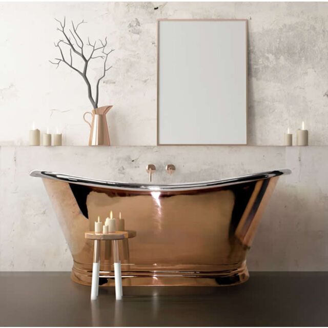 Alt Tag Template: Buy BC Designs Copper & Nickel Freestanding Boat Bath 1700mm x 725mm by BC Designs for only £4,021.88 in Autumn Sale, January Sale, Baths, BC Designs, BC Designs Baths, Modern Freestanding Baths, Bc Designs Freestanding Baths at Main Website Store, Main Website. Shop Now
