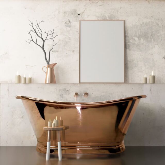 Alt Tag Template: Buy BC Designs Copper & Cooper Freestanding Boat Bath 1500mm x 725mm by BC Designs for only £3,346.66 in Baths, BC Designs, BC Designs Baths, Modern Freestanding Baths, Bc Designs Freestanding Baths at Main Website Store, Main Website. Shop Now