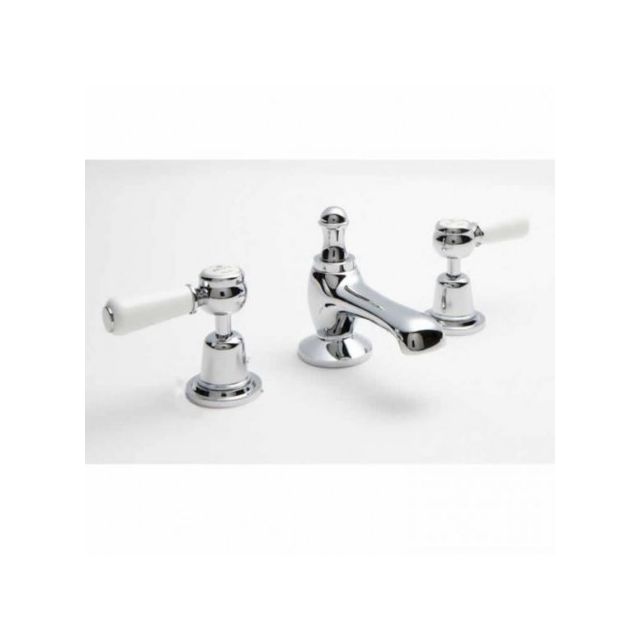 Alt Tag Template: Buy BC Designs Victrion Lever 3-Hole Basin Mixer Chrome by BC Designs for only £218.12 in BC Designs, Basin Mixers Taps at Main Website Store, Main Website. Shop Now