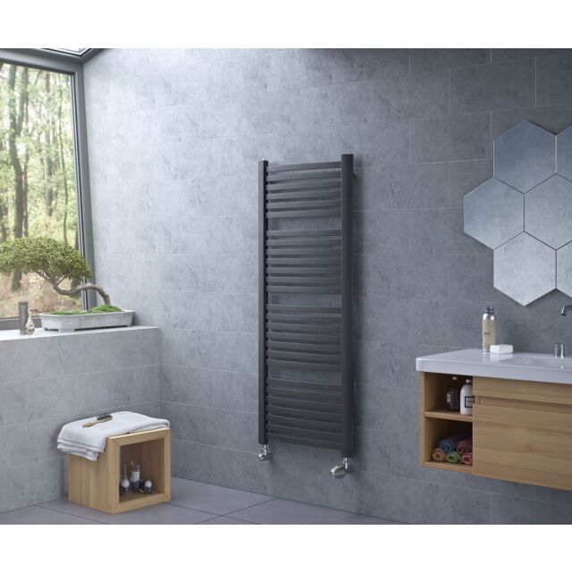 Alt Tag Template: Buy Eucotherm Fino Ladder Towel Rail by Eucotherm for only £159.69 in Towel Rails, Eucotherm, SALE, Eucotherm Towel Rails, Straight Anthracite Heated Towel Rails at Main Website Store, Main Website. Shop Now