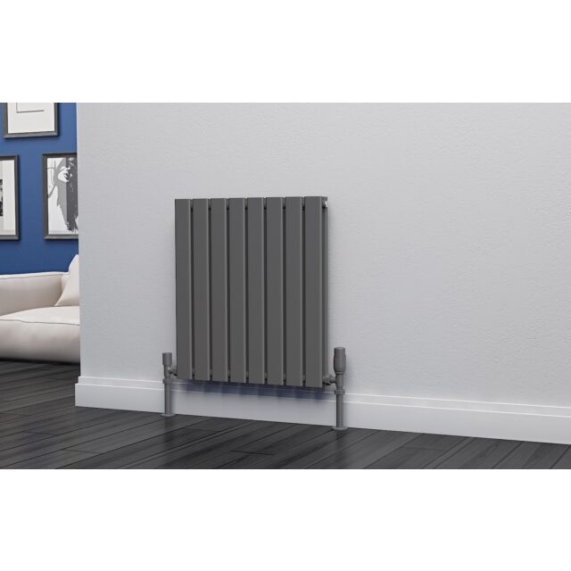 Alt Tag Template: Buy Eastgate Eben Steel Anthracite Horizontal Designer Radiator 600mm H x 544mm W Double Panel - Dual Fuel - Standard by Eastgate for only £291.82 in Shop By Brand, Radiators, Dual Fuel Radiators, Eastgate Radiators, Dual Fuel Standard Radiators, Dual Fuel Standard Horizontal Radiators at Main Website Store, Main Website. Shop Now