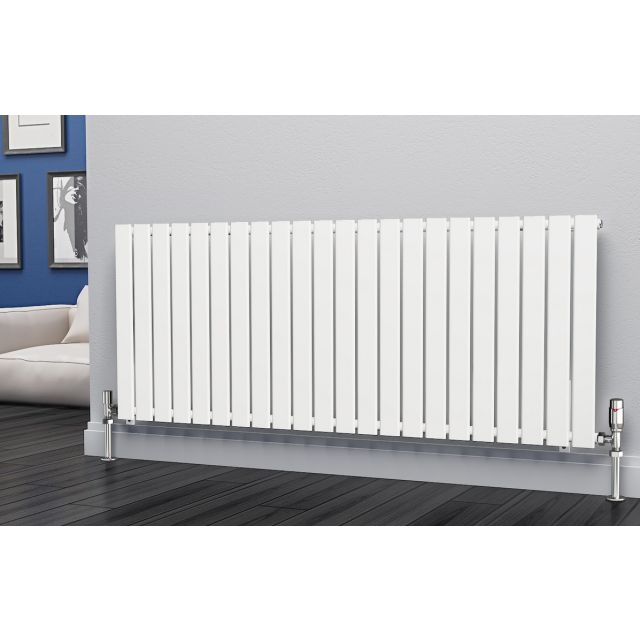 Alt Tag Template: Buy Eastgate Eben Steel White Horizontal Designer Radiator 600mm H x 1496mm W Single Panel - Dual Fuel - Standard by Eastgate for only £397.42 in Dual Fuel Standard Horizontal Radiators at Main Website Store, Main Website. Shop Now