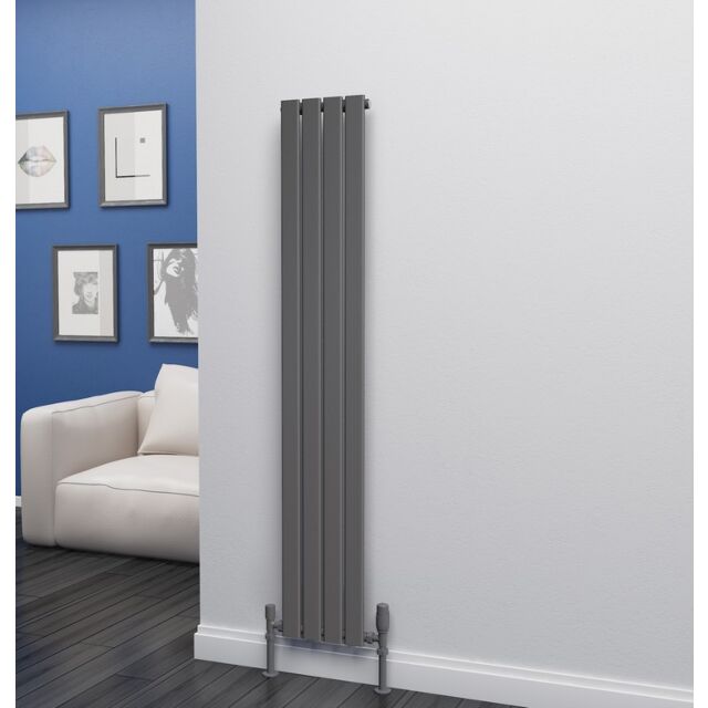 Alt Tag Template: Buy Eastgate Eben Steel Anthracite Vertical Designer Radiator 1600mm H x 272mm W Single Panel - Central Heating by Eastgate for only £150.68 in 0 to 1500 BTUs Radiators, Anthracite Vertical Designer Radiators at Main Website Store, Main Website. Shop Now