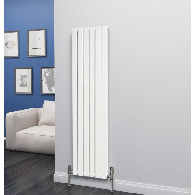 Alt Tag Template: Buy Eastgate Eben Steel White Vertical Designer Radiator 1600mm H x 408mm W Double Panel - Central Heating by Eastgate for only £257.35 in 4500 to 5000 BTUs Radiators, White Vertical Designer Radiators at Main Website Store, Main Website. Shop Now
