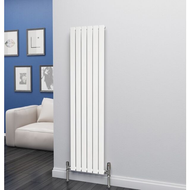Alt Tag Template: Buy Eastgate Eben Steel White Vertical Designer Radiator 1600mm H x 408mm W Single Panel - Central Heating by Eastgate for only £187.31 in 2500 to 3000 BTUs Radiators, White Vertical Designer Radiators at Main Website Store, Main Website. Shop Now