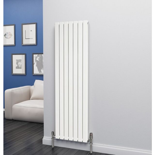 Alt Tag Template: Buy Eastgate Eben Steel White Vertical Designer Radiator 1600mm H x 476mm W Double Panel - Central Heating by Eastgate for only £288.20 in 4500 to 5000 BTUs Radiators, White Vertical Designer Radiators at Main Website Store, Main Website. Shop Now