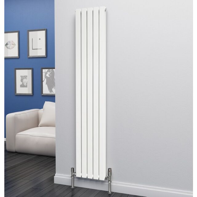 Alt Tag Template: Buy Eastgate Eben Steel White Vertical Designer Radiator 1800mm H x 340mm W Double Panel - Central Heating by Eastgate for only £245.87 in 4000 to 4500 BTUs Radiators, White Vertical Designer Radiators at Main Website Store, Main Website. Shop Now