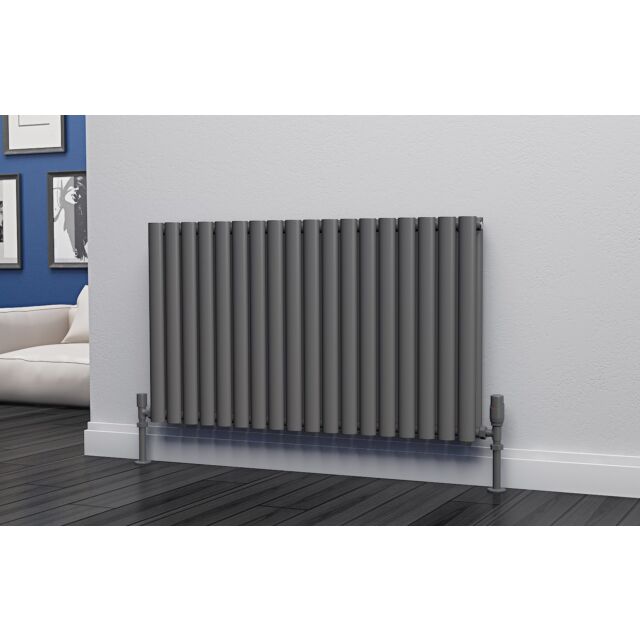 Alt Tag Template: Buy Eastgate Eclipse Steel Anthracite Horizontal Designer Radiator 600mm H x 1044mm W Double Panel - Central Heating by Eastgate for only £323.54 in 5000 to 5500 BTUs Radiators, Anthracite Horizontal Designer Radiators at Main Website Store, Main Website. Shop Now