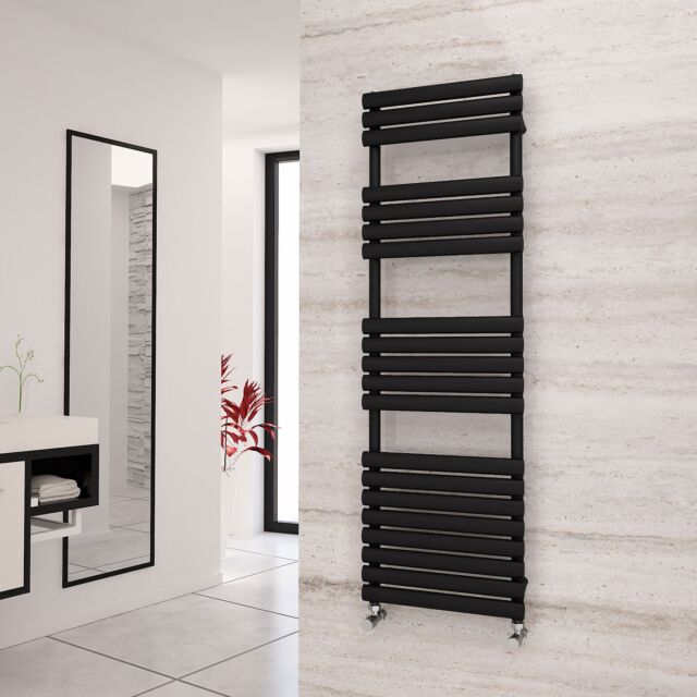Alt Tag Template: Buy Eastgate Eclipse Black Designer Towel Rail 1595mm H x 500mm W - Central Heating by Eastgate for only £247.27 in 2500 to 3000 BTUs Towel Rails, Black Ladder Heated Towel Rails at Main Website Store, Main Website. Shop Now