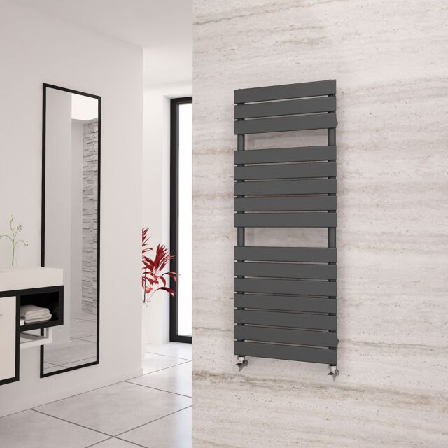 Alt Tag Template: Buy Eastgate Liso Anthracite Flat Tube Designer Towel Rail 1292mm H x 500mm W - Electric Only - Standard by Eastgate for only £268.53 in Electric Standard Designer Towel Rails, Eastgate Heated Towel Rails, Eastgate Liso Designer Heated Towel Rails at Main Website Store, Main Website. Shop Now